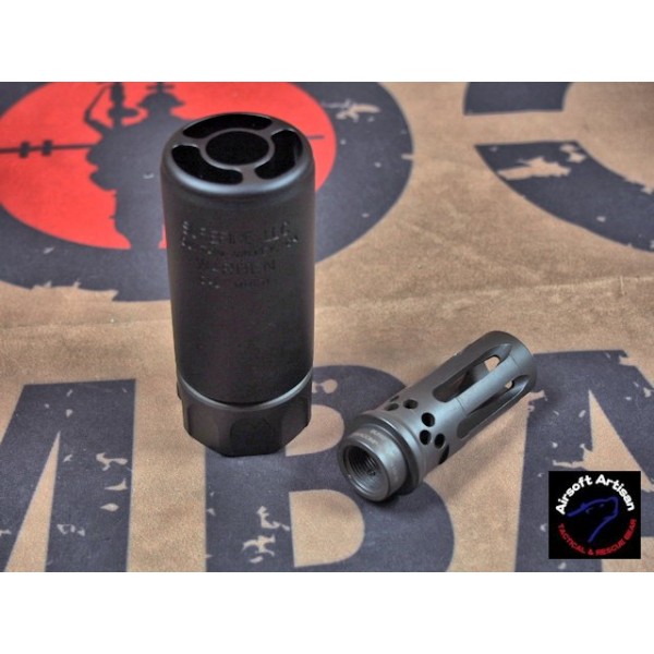 AIRSOFT ARTISAN SF STYLE MUZZLE BRAKE W FLASH HIDER (BK)